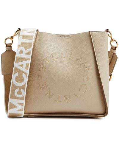 Stella McCartney Stella Logo Mini Faux Leather Cross-body Bag - Natural