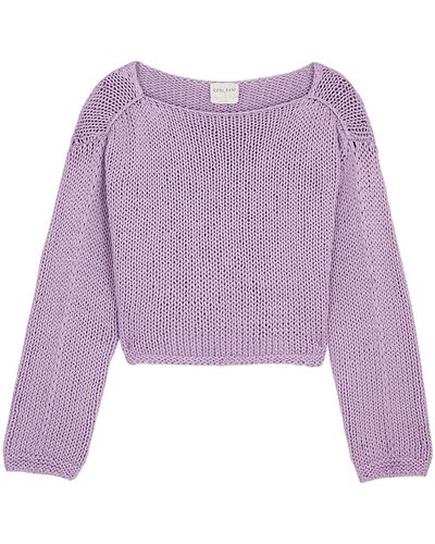 Forte Forte Forte_forte Chunky-knit Cotton Sweater - Purple