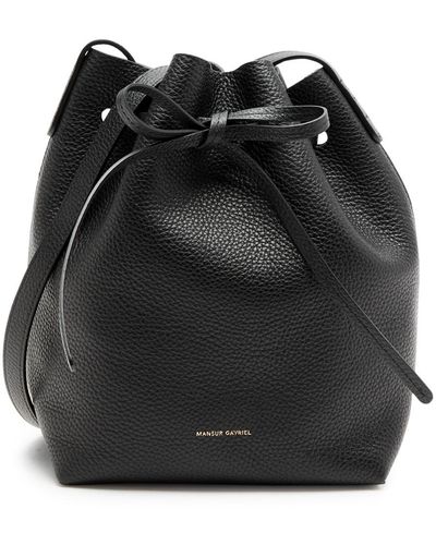 Mansur Gavriel Soft Mini Leather Bucket Bag - Black