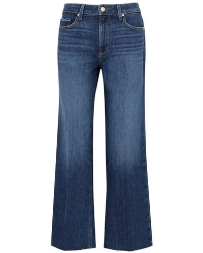 PAIGE Leenah Ankle Cropped Straight-Leg Jeans - Blue