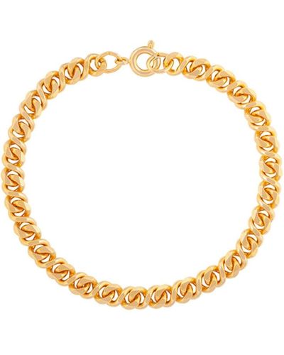 Susan Caplan 1990s Vintage Gold Plated Curb Chain Bracelet - Metallic
