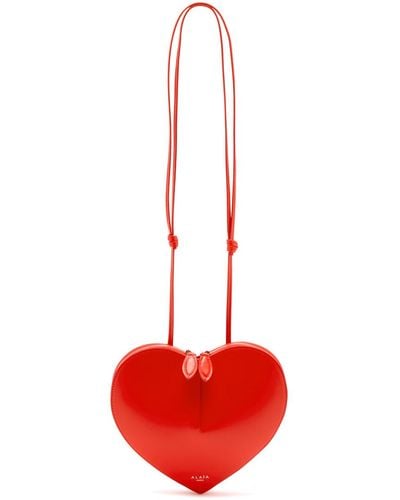 Alaïa Le Coeur Leather Cross-Body Bag - Red
