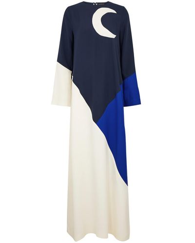 ‎Taller Marmo Nubian Colour-blocked Maxi Dress - Blue