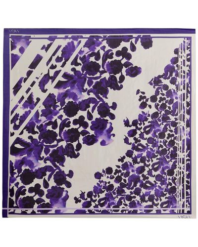 High Fanatic Printed Silk Scarf - Purple