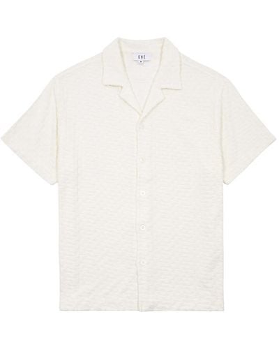 CHE Burle Cotton-Blend Jacquard Shirt - White