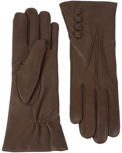 Dents Evelyn Leather Gloves - Brown