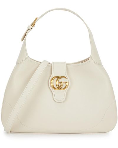 Gucci Aphrodite Medium Leather Shoulder Bag - White