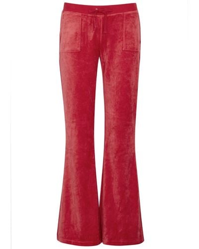 Juicy Couture Caisa Logo Velour Joggers - Red