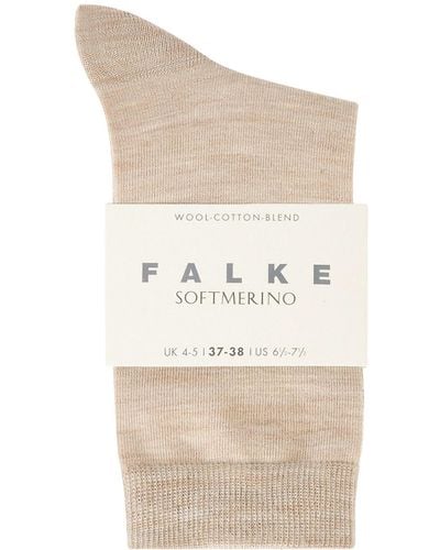 FALKE Soft Merino Wool-blend Socks - Natural