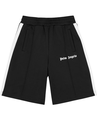 Palm Angels Black Jersey Track Shorts