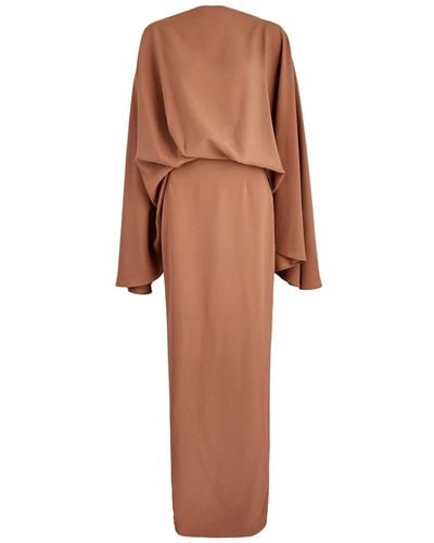 ‎Taller Marmo Eolia Crepe De Chine Maxi Dress - Brown