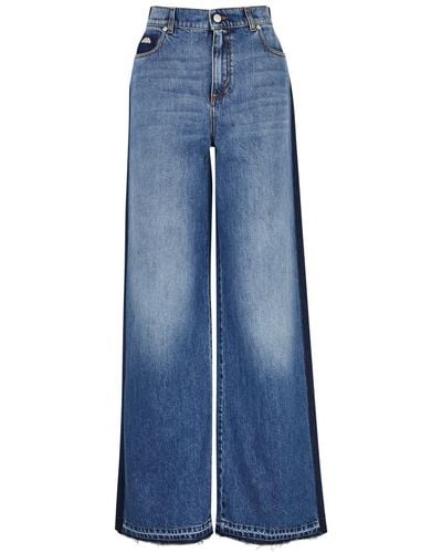 Alexander McQueen Wide-Leg Jeans - Blue