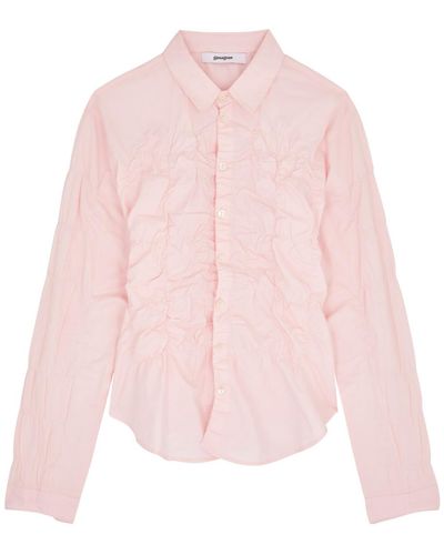 GIMAGUAS Lupa Smocked Cotton Shirt - Pink