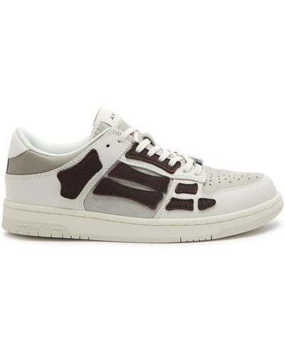 Amiri Skel Panelled Suede Trainers - White