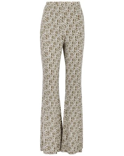 Diane von Furstenberg Brooklyn Printed Jersey Pants - Gray