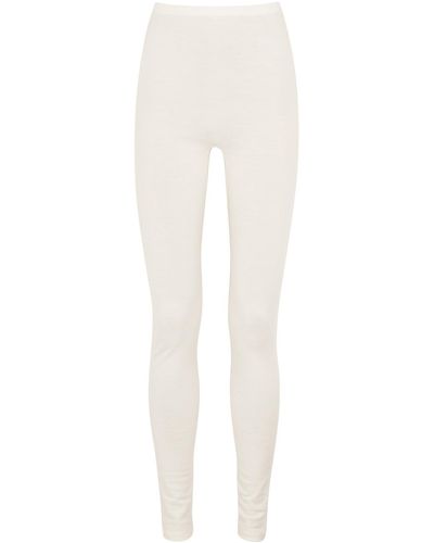 Hanro Wool And Silk-Blend Leggings - White