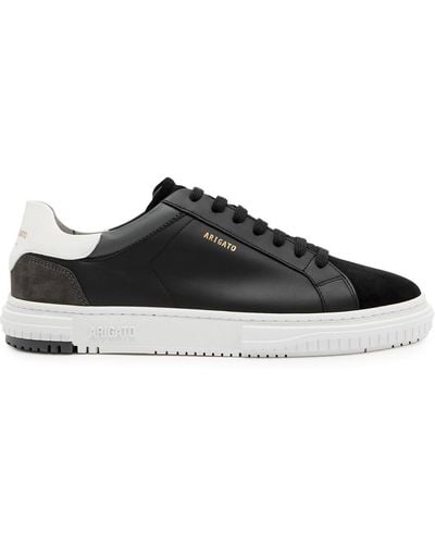 Axel Arigato Atlas Contrast-panel Leather And Suede Low-top Sneakers - Black