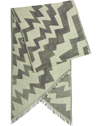 Vivienne Westwood Zigzag Logo-jacquard Cotton Scarf - Green