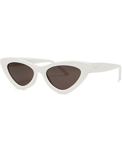 Jimmy Choo Addy Cat-eye Sunglasses - White