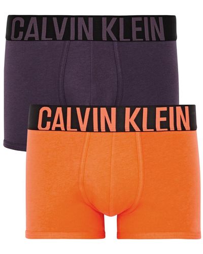 Calvin Klein Intense Power Stretch-cotton Trunks - Orange
