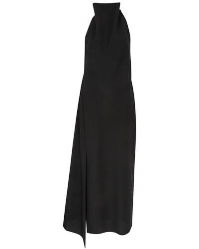 Rohe Halterneck Wool Maxi Dress - Black