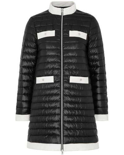 Herno Ultralight Quilted Shell Coat - Black
