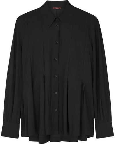 High Equally Stretch-nylon Shirt - Black