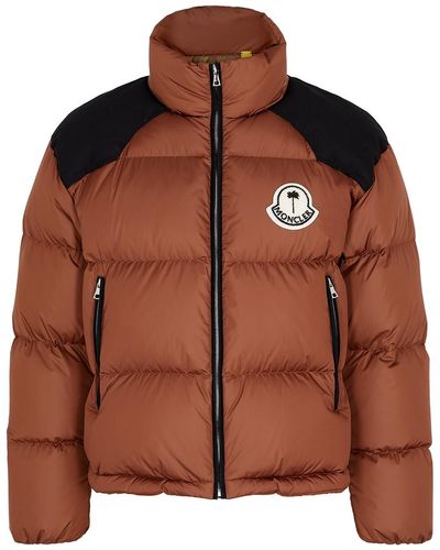 Moncler Genius 8 Moncler Palm Angels Nevin Quilted Shell Jacket - Brown