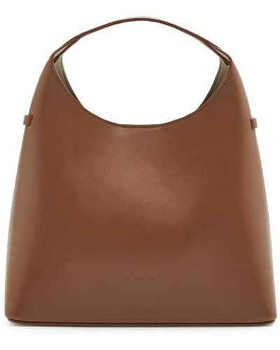 Aesther Ekme Mini Sac Leather Top Handle Bag - Brown