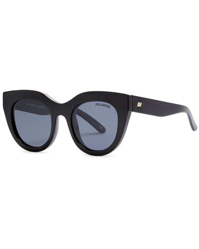 Le Specs Air Heart Round Cat-eye Sunglasses - Blue