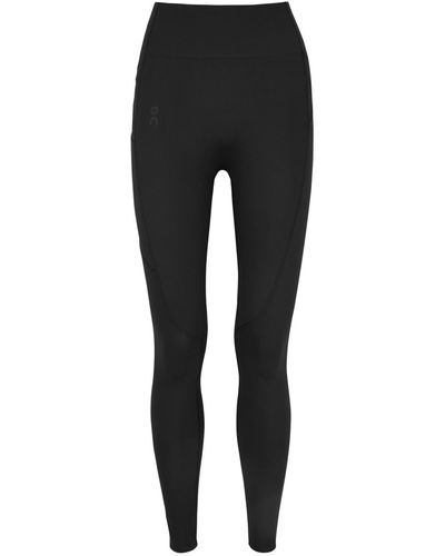 On Shoes Movement Stretch-Jersey Leggings - Black