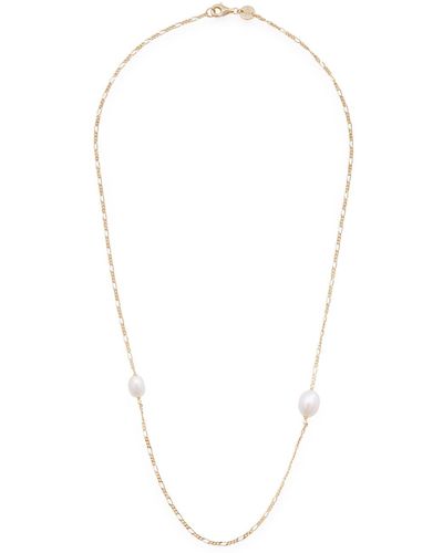 Daisy London Embellished 18kt Gold-plated Necklace - White