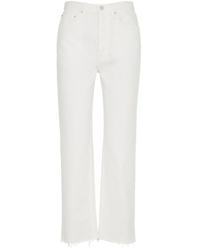 Totême Cropped Straight-Leg Jeans - White