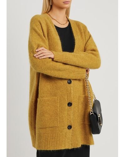 Eileen Fisher Mélange Stretch-knit Cardigan - Yellow