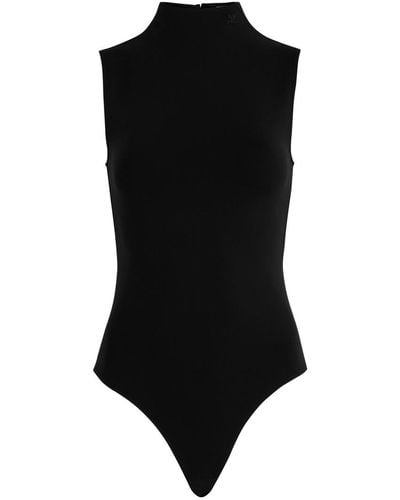 Courreges High-Neck Jersey Bodysuit - Black