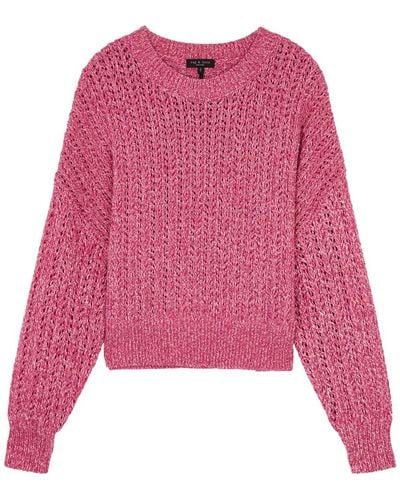 Rag & Bone Edie Pointelle Cotton-Blend Sweater - Pink