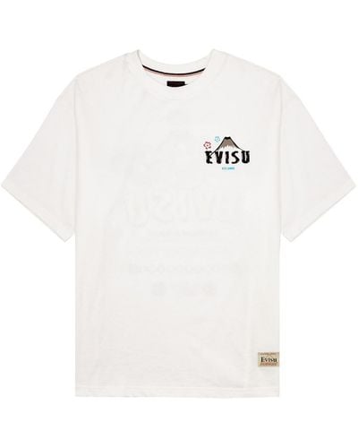 Evisu Logo-print Cotton T-shirt - White