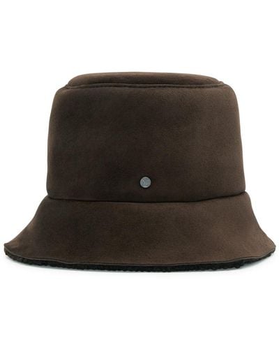 Maison Michel Fredo Leather Bucket Hat - Black