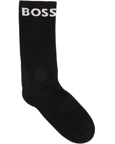 BOSS Sport Logo Cotton-blend Socks - Black