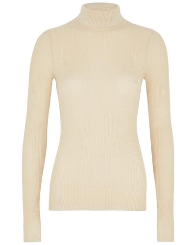 By Malene Birger Ronella Ribbed-knit Top - Natural