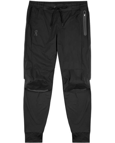 On Shoes Shell And Stretch-jersey Running Trousers - Black