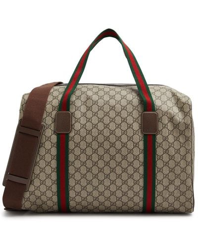 Gucci gg Supreme Monogrammed Holdall - Brown