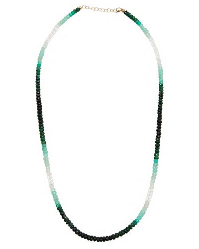 Roxanne First Graduated Emerald Beaded Necklace - Blue