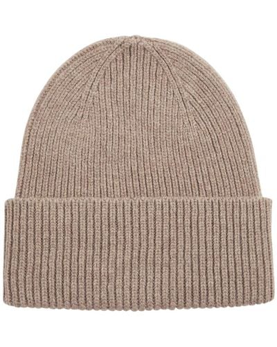 COLORFUL STANDARD Ribbed Wool Beanie - Natural