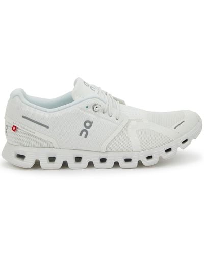 On Shoes On Cloud 5 Panelled Mesh Trainers - White