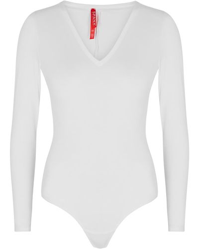 Spanx Suit Yourself Stretch-Jersey Bodysuit - White