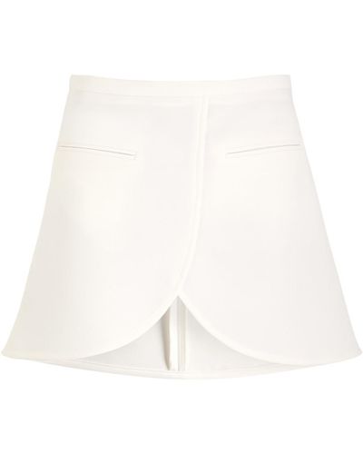 Courreges Ellipse Wrap-Effect Mini Skirt - White