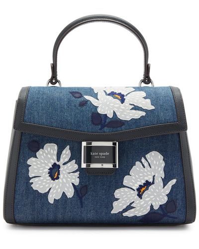 Kate Spade Katy Floral Top Handle Bag - Blue