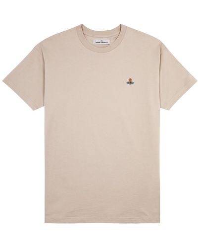 Vivienne Westwood Logo-embroidered Cotton T-shirt - Natural