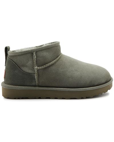 UGG Classic Ultra Mini Suede Ankle Boots - Green